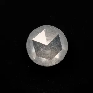 Round Rose Cut Icy Salt   Pepper Diamond | 0.27ct