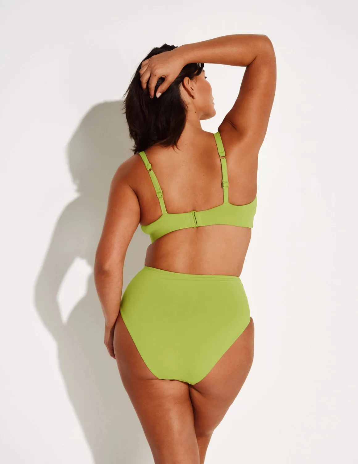 Ruched Deep V Bikini Top