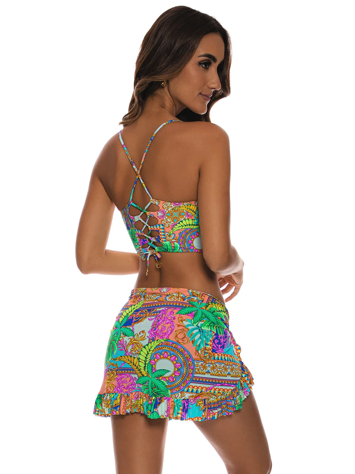 Ruffle Sarong Mini Skirt ::RET