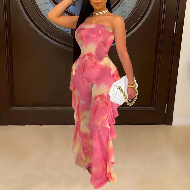 Ruffles Wide Leg Jumpsuit