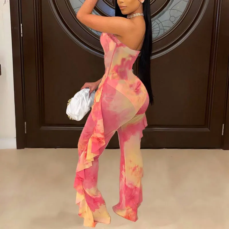 Ruffles Wide Leg Jumpsuit