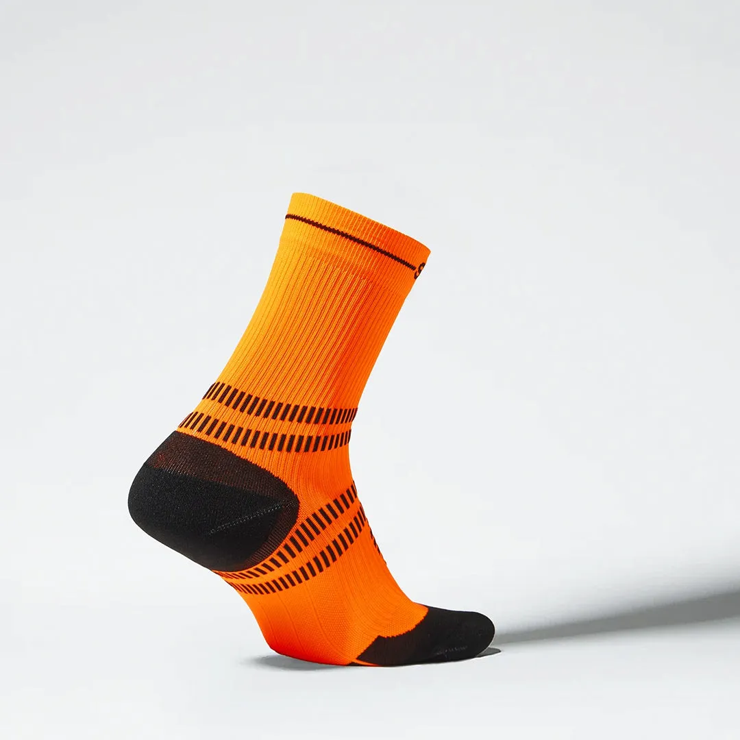 Running Ankle Socks Women | Orange Fluo / Black