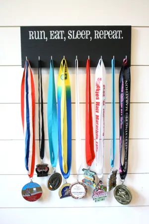 Running Medal Holder - Run, Eat, Sleep, Repeat - Medium