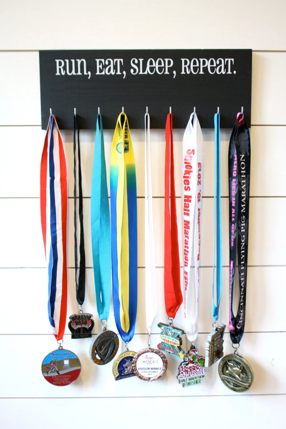 Running Medal Holder - Run, Eat, Sleep, Repeat - Medium
