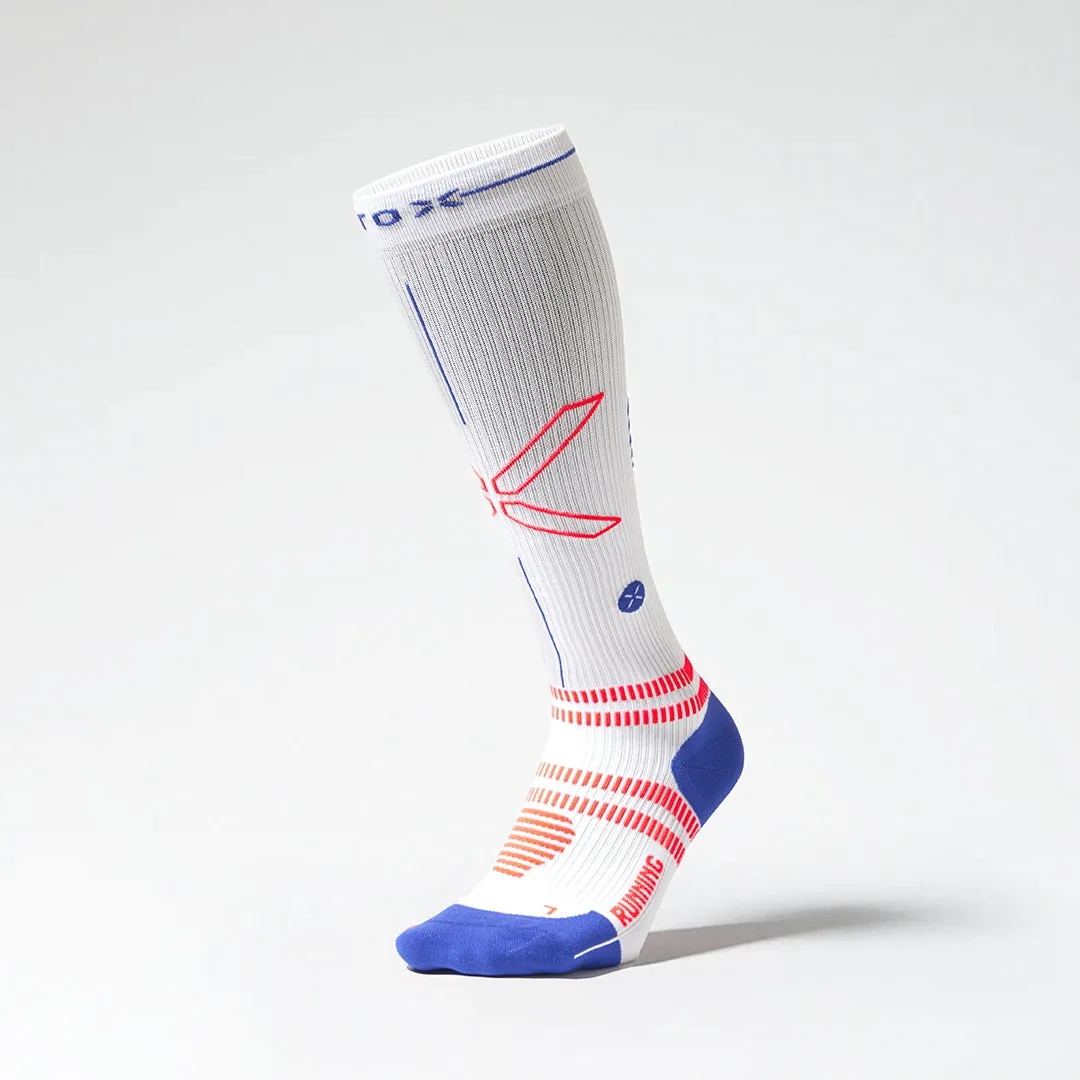 Running Socks Women | White / Orange