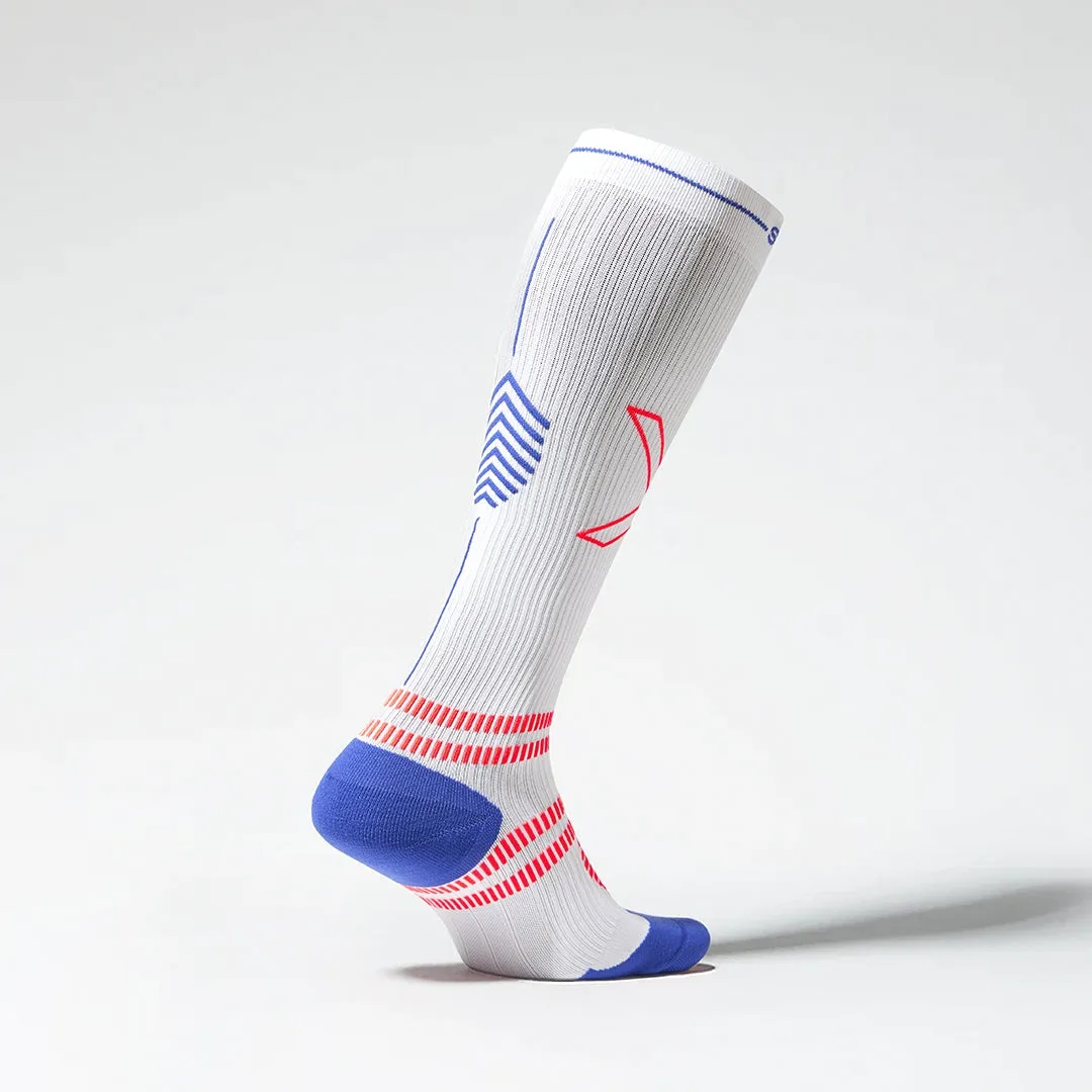 Running Socks Women | White / Orange