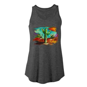 Rural Heart by Rene' Earnhardt-  Dreaming Ladies Tri-Blend Flowy Tank