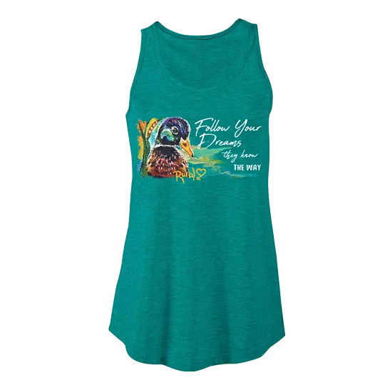 Rural Heart by Rene' Earnhardt-  Dreams Ladies Flowy Tank