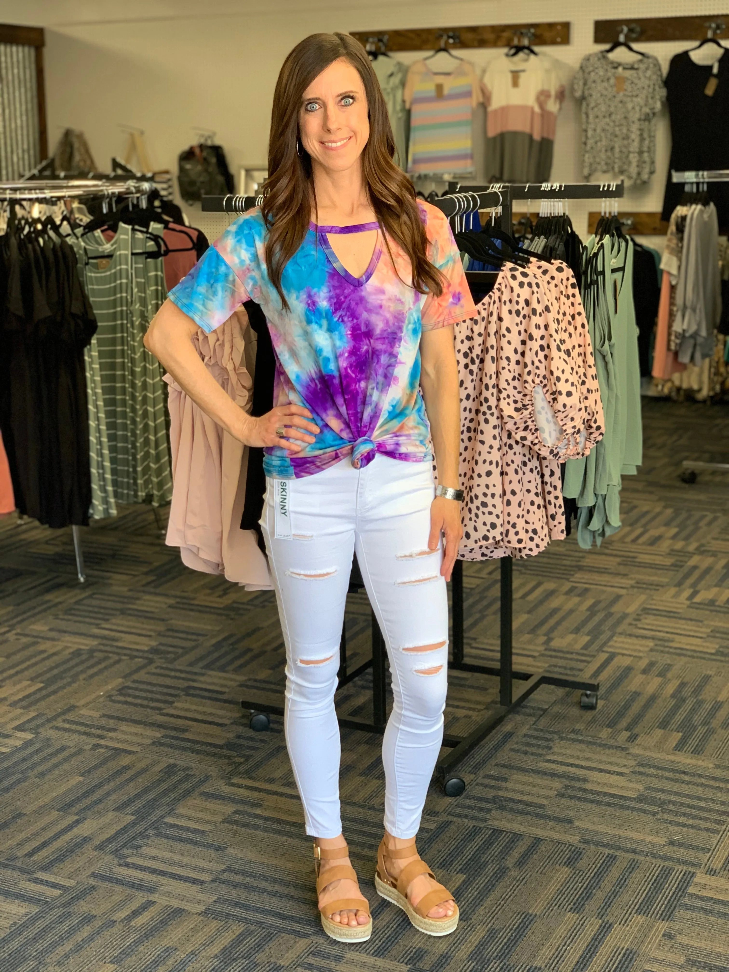 Sara Tie Dye Top-3 Colors available-Regular and Plus