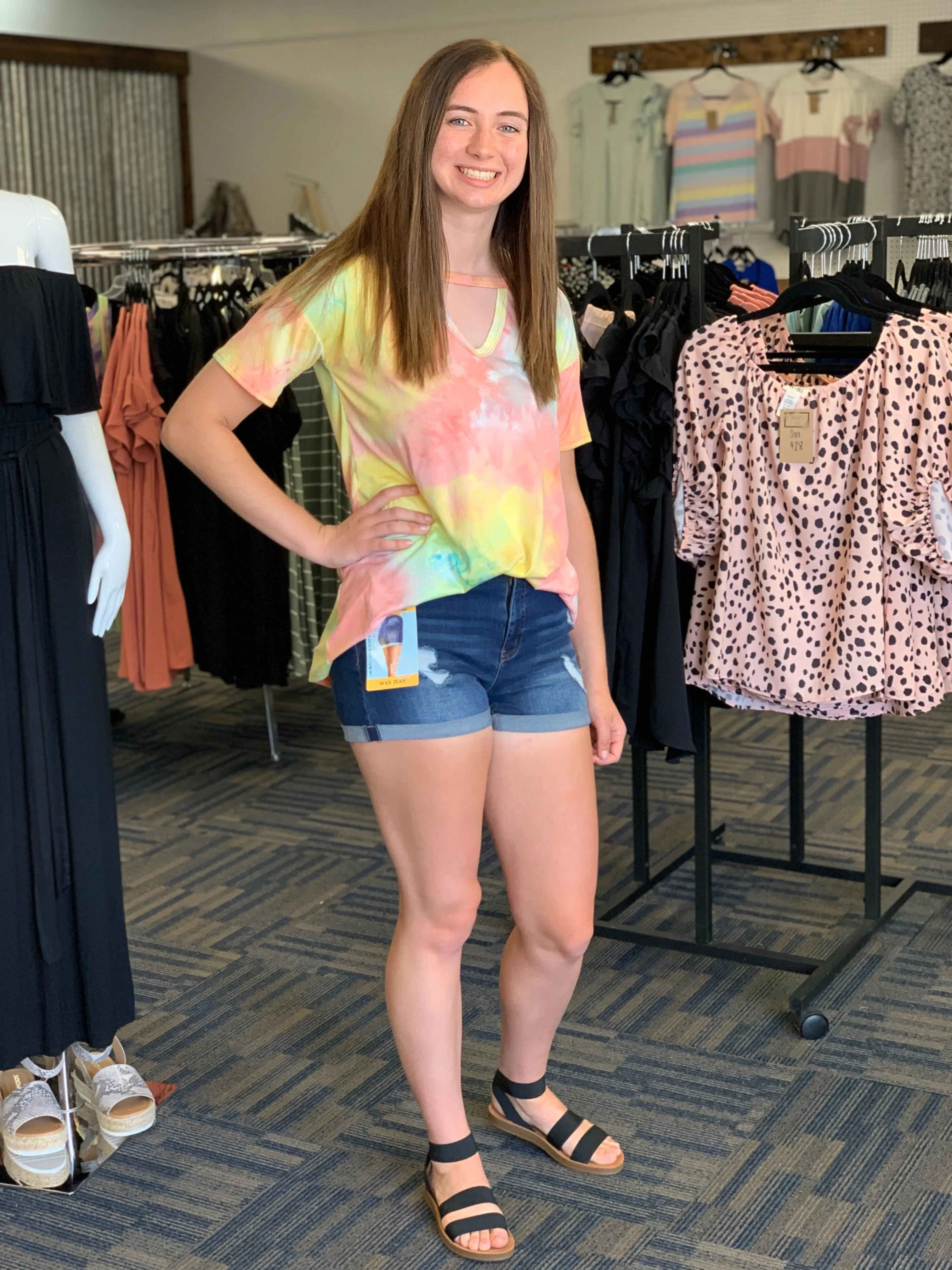 Sara Tie Dye Top-3 Colors available-Regular and Plus