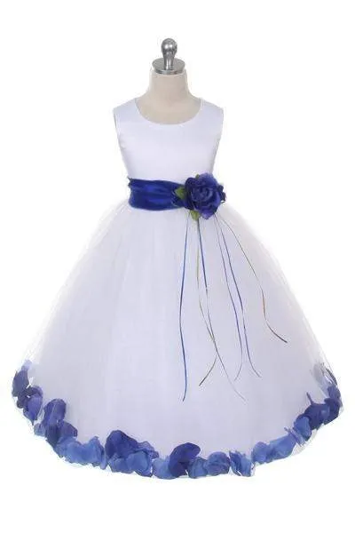 Satin Flower Petal Dress Ivory