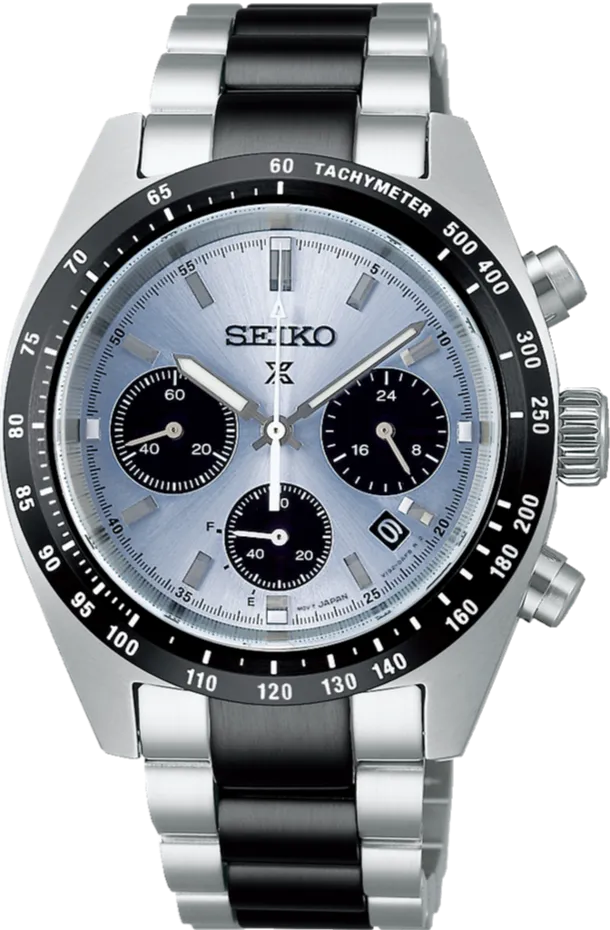 Seiko Prospex Speedtimer Solar Chronograph Limited Edition Icy Blue Dial SSC909 (SBDL093)