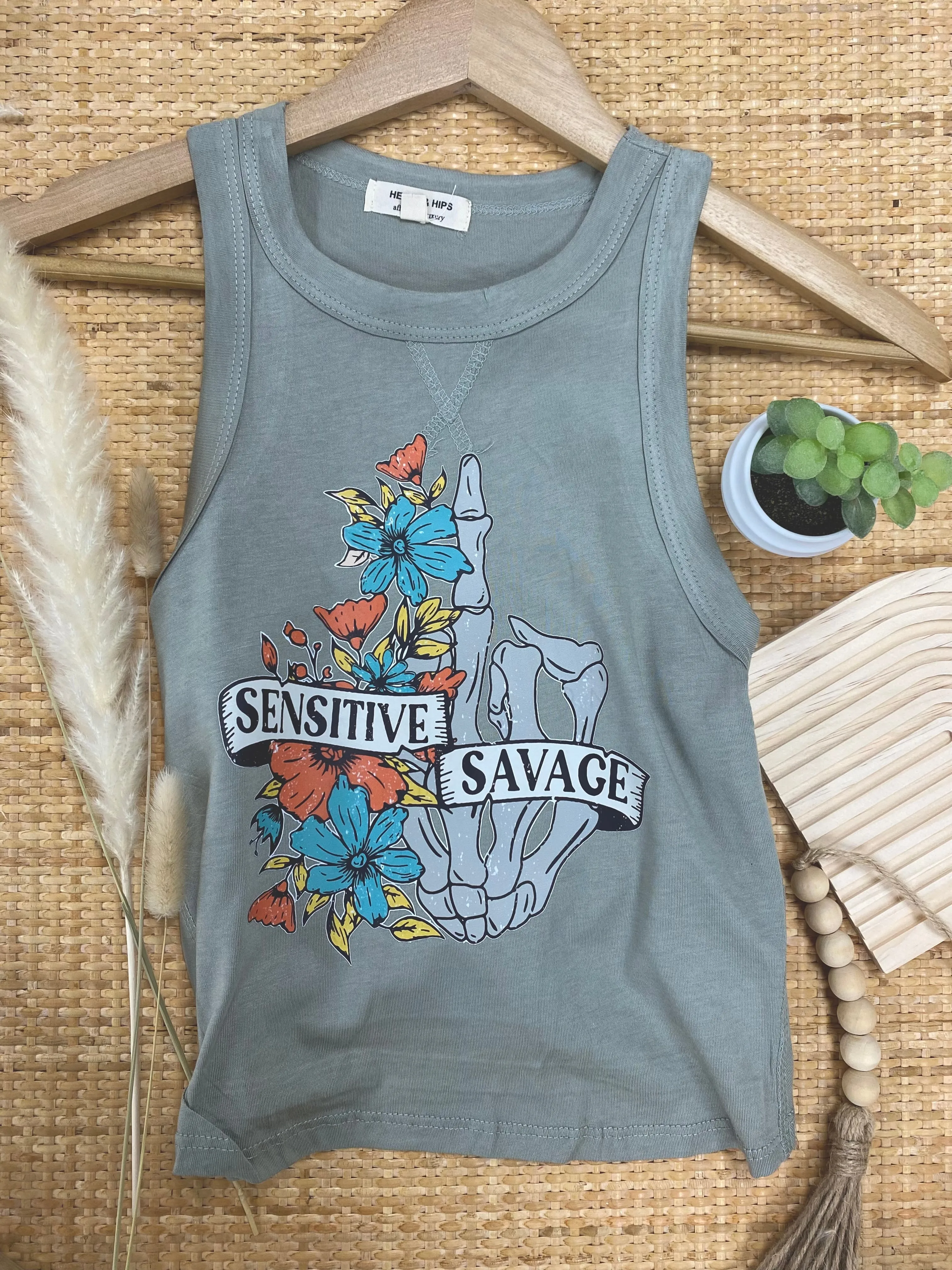 Sensitive Savage Sage Tank WHOLESALE