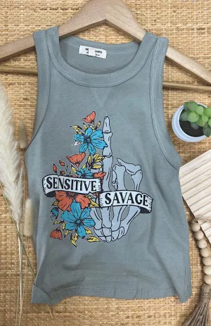 Sensitive Savage Sage Tank WHOLESALE