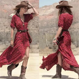 Serracha Maxi Bohemian Sundress