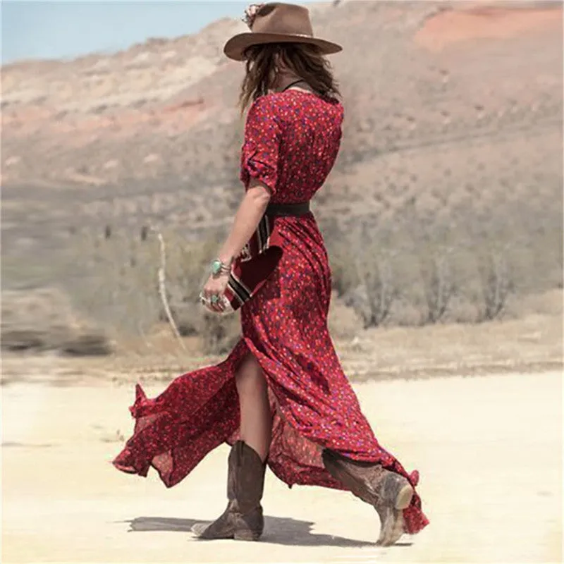 Serracha Maxi Bohemian Sundress