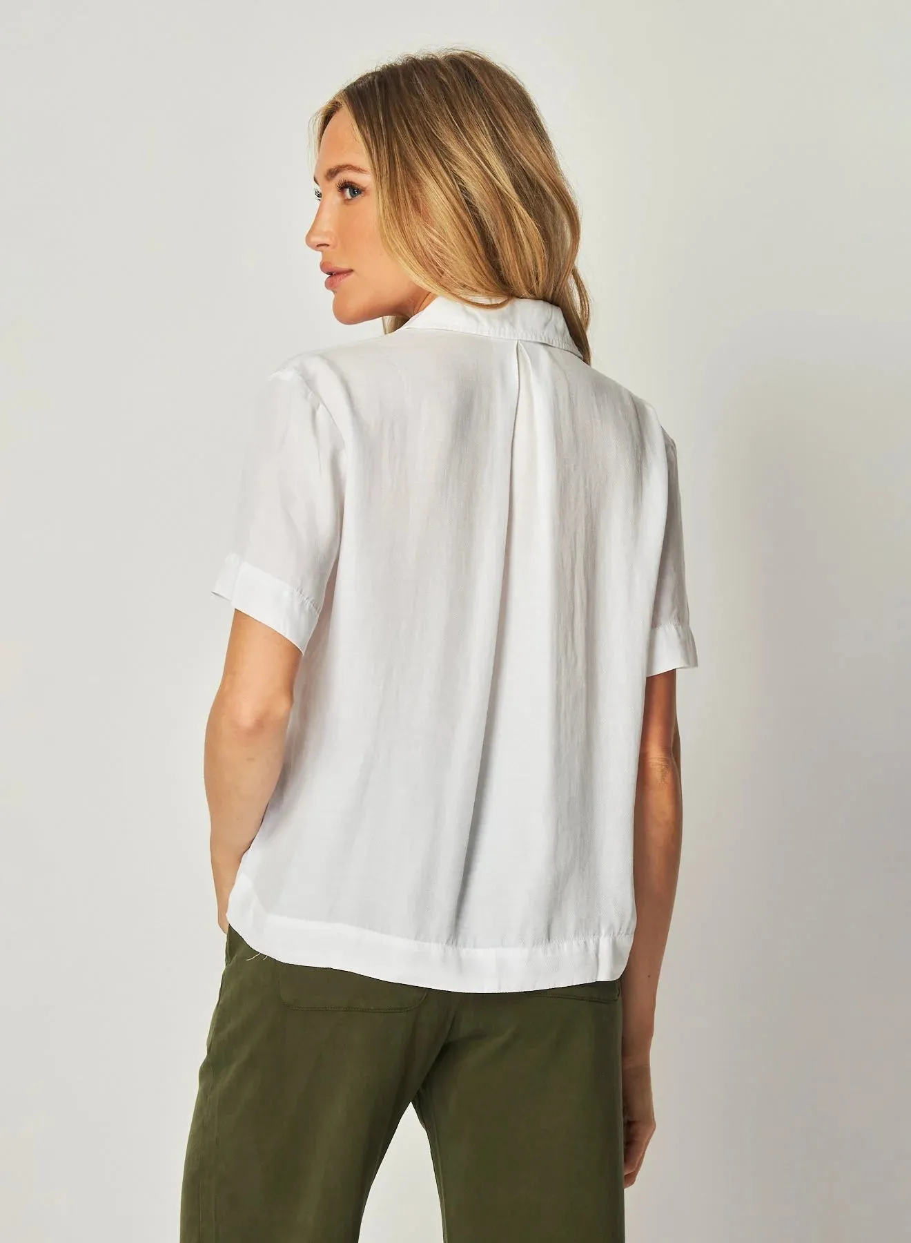 Short Sleeve Flowy Fall Button Down