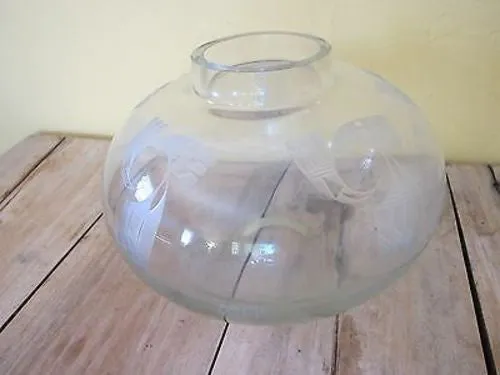 Signed Perry Coyle Crystal Glass Vase "Rainbird Spirit"