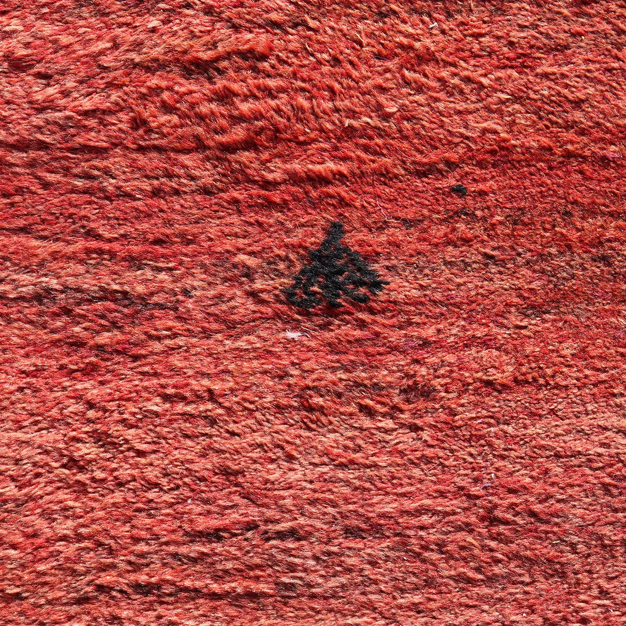 Small Chinese Red and Black Wool Rug