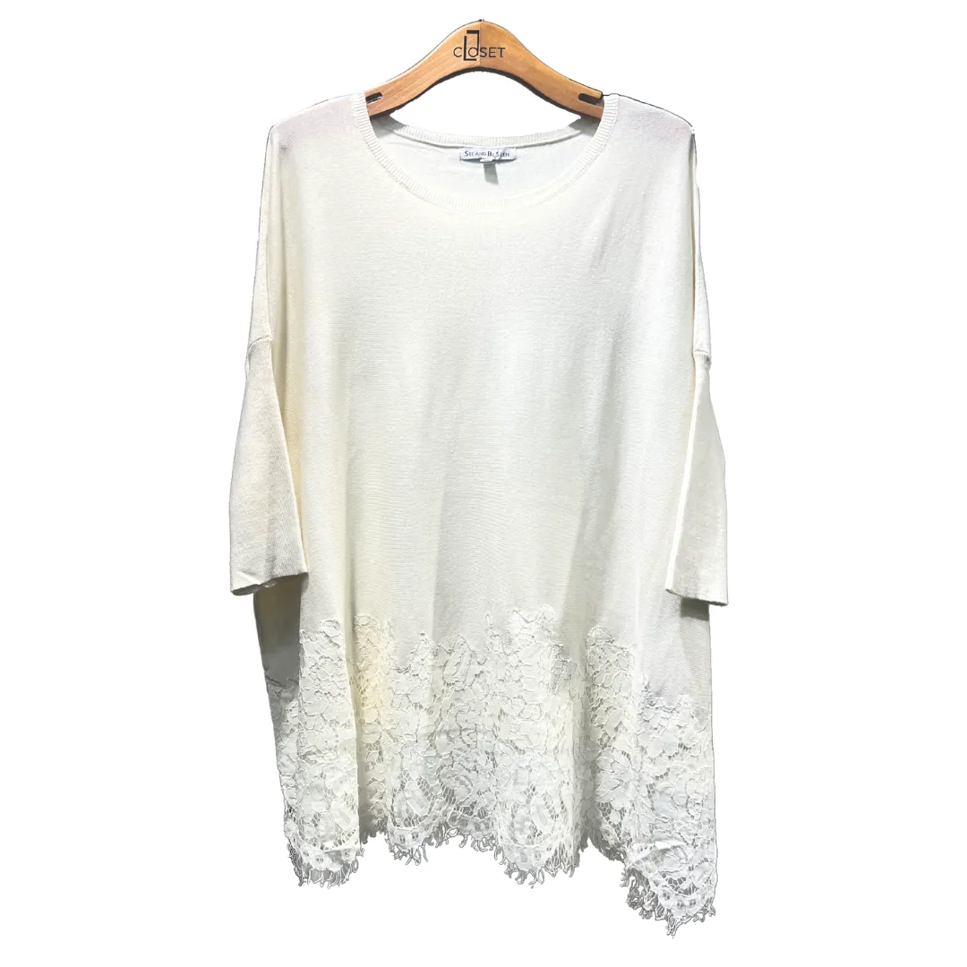 Sophia Tunic Top - Loose Fit Lace Trim