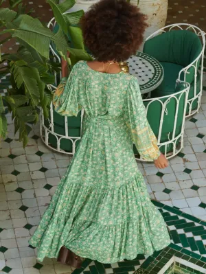 SPELL Madame Peacock Button Through  Gown