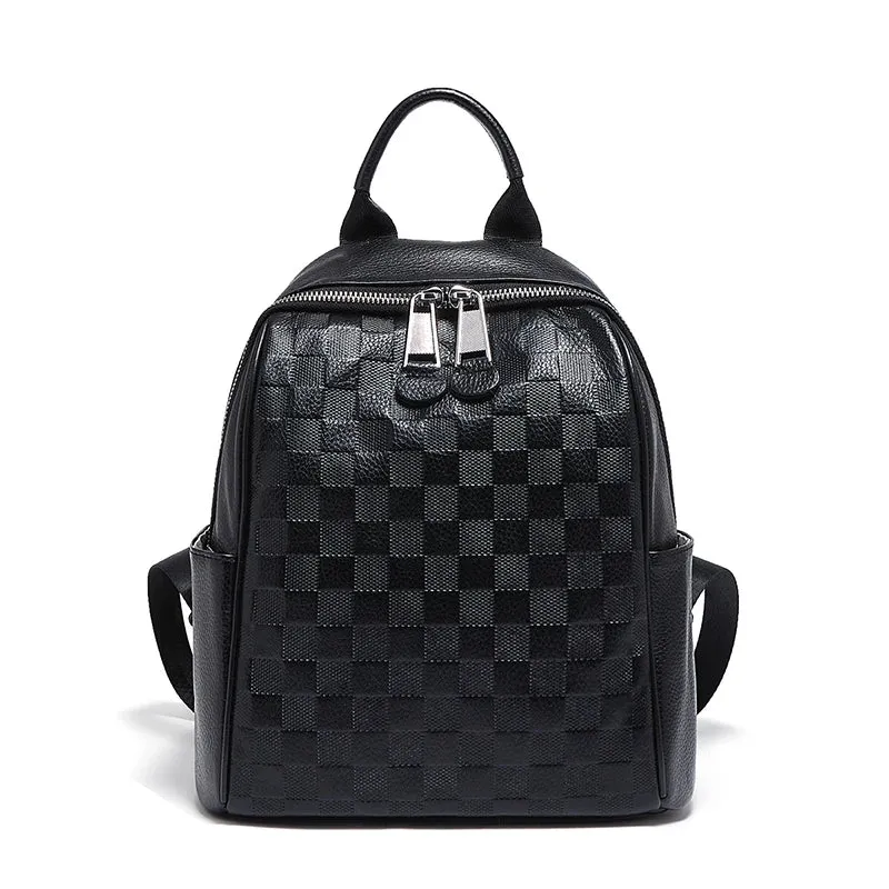 Split Leather Casual Backpack Lady