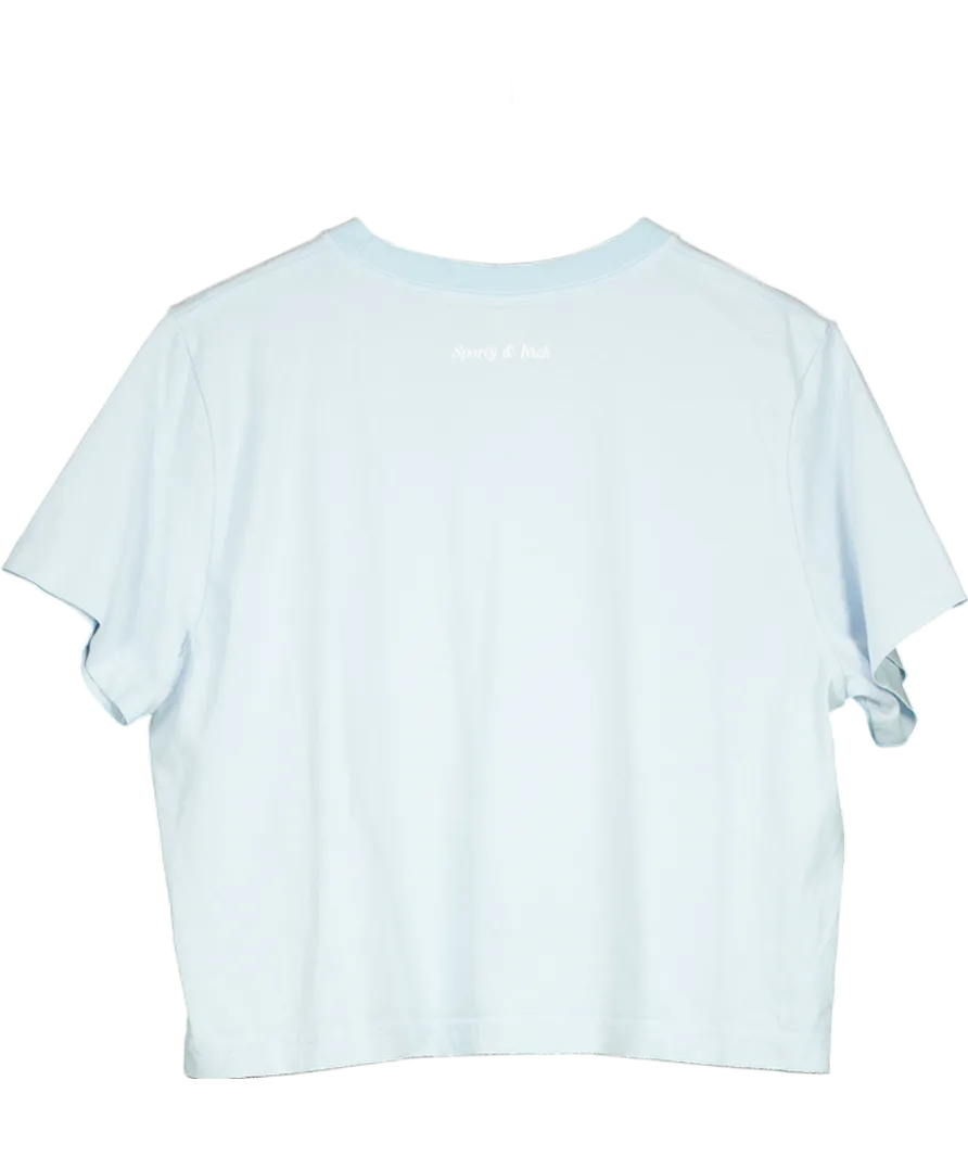 Sporty & Rich Blue Be Nice Cropped T-shirt UK M