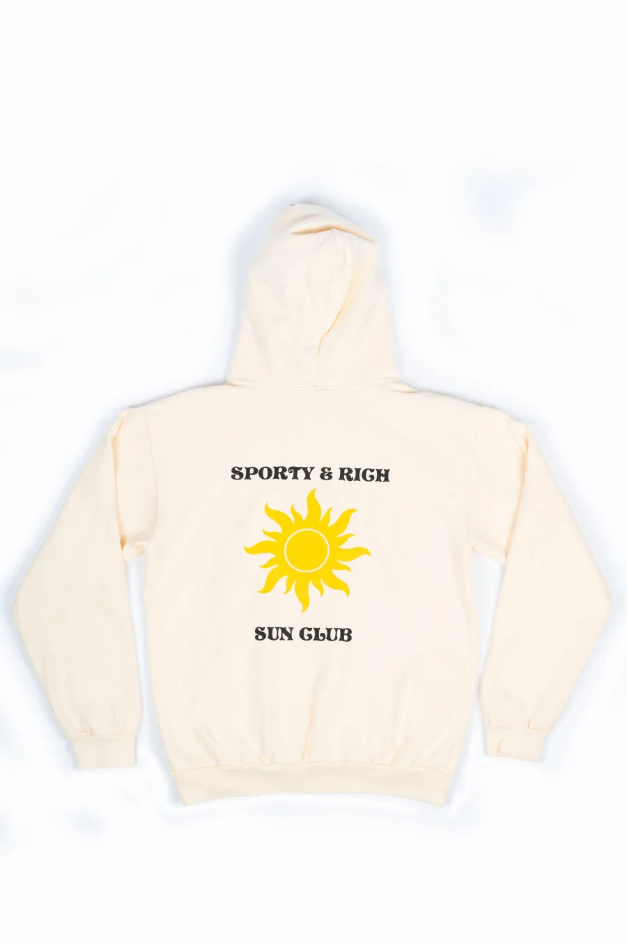 SPORTY AND RICH SUN CLUB HOODIE CREAM