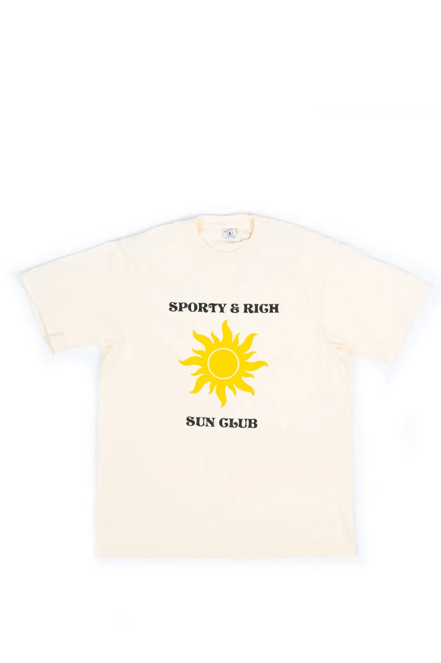 SPORTY AND RICH SUN CLUB T-SHIRT CREAM