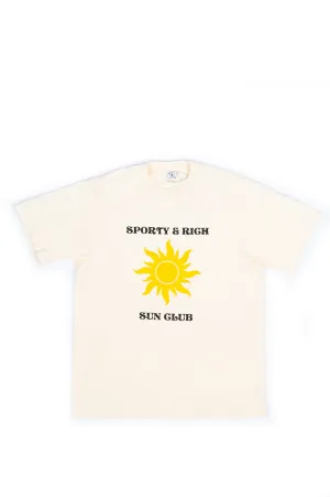 SPORTY AND RICH SUN CLUB T-SHIRT CREAM