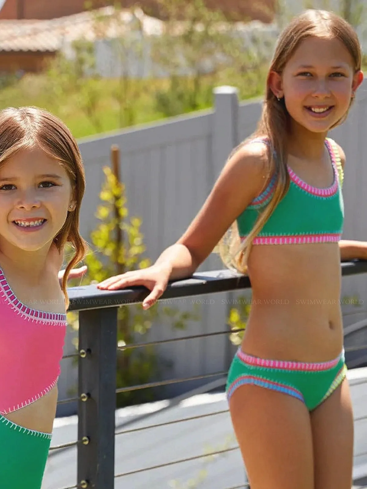 Sporty Rainbow Embroidered Bikini