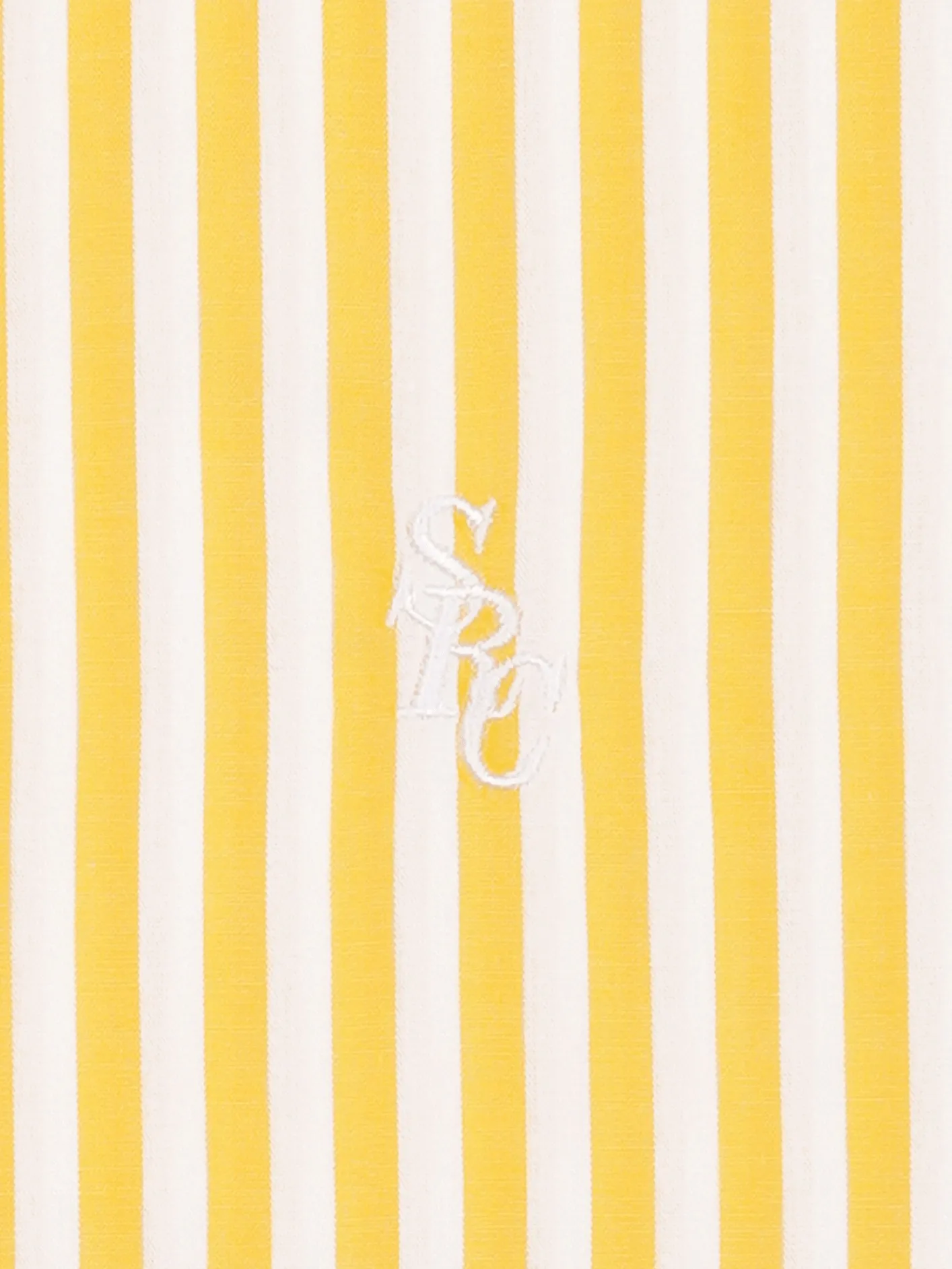SRC Embroidered Button Down Shirt - White/Yellow