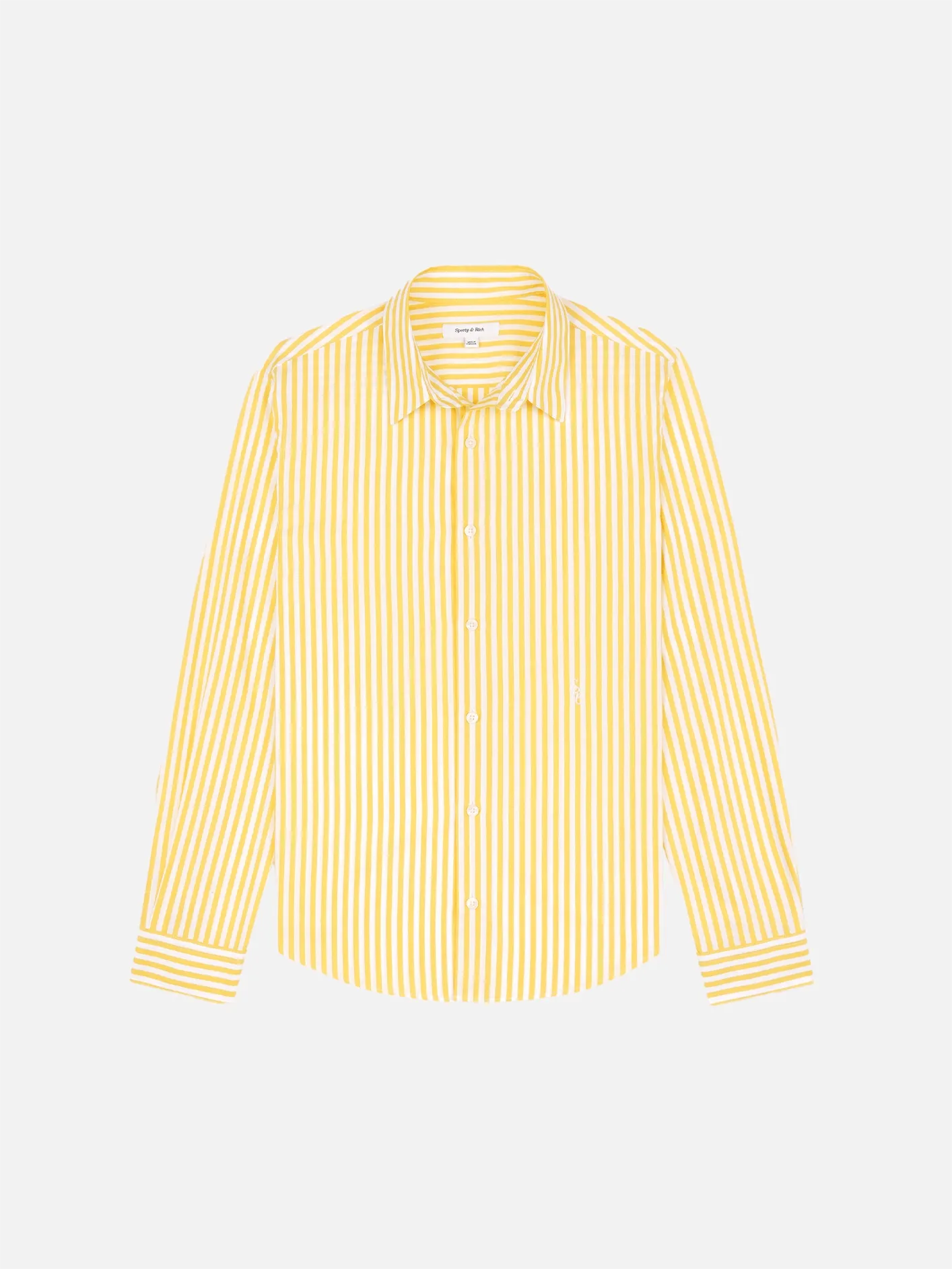 SRC Embroidered Button Down Shirt - White/Yellow