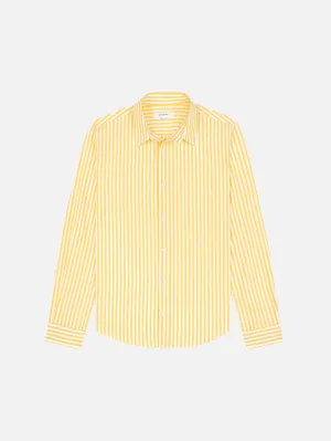 SRC Embroidered Button Down Shirt - White/Yellow