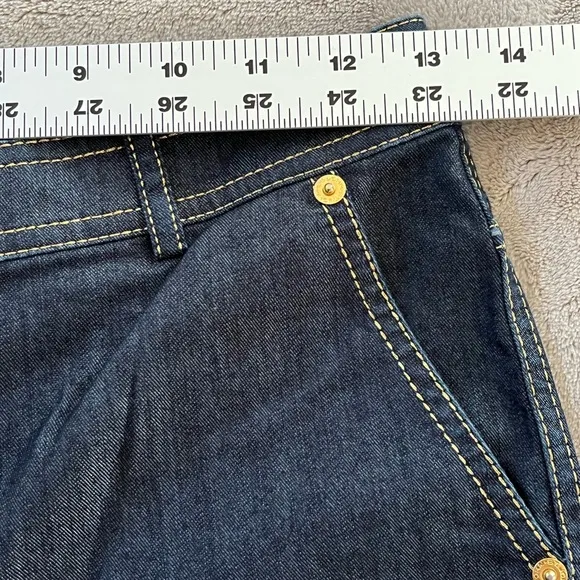 St. John Dark Wash Straight Leg Jeans Womens 2 Lightweight Denim Stretch New