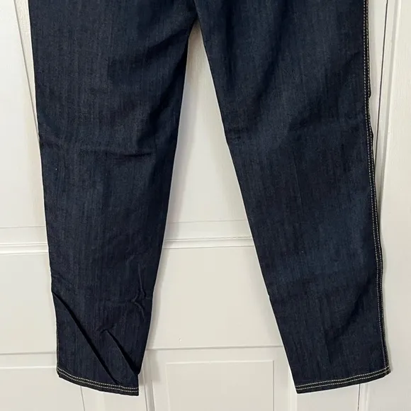 St. John Dark Wash Straight Leg Jeans Womens 2 Lightweight Denim Stretch New