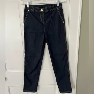 St. John Dark Wash Straight Leg Jeans Womens 2 Lightweight Denim Stretch New