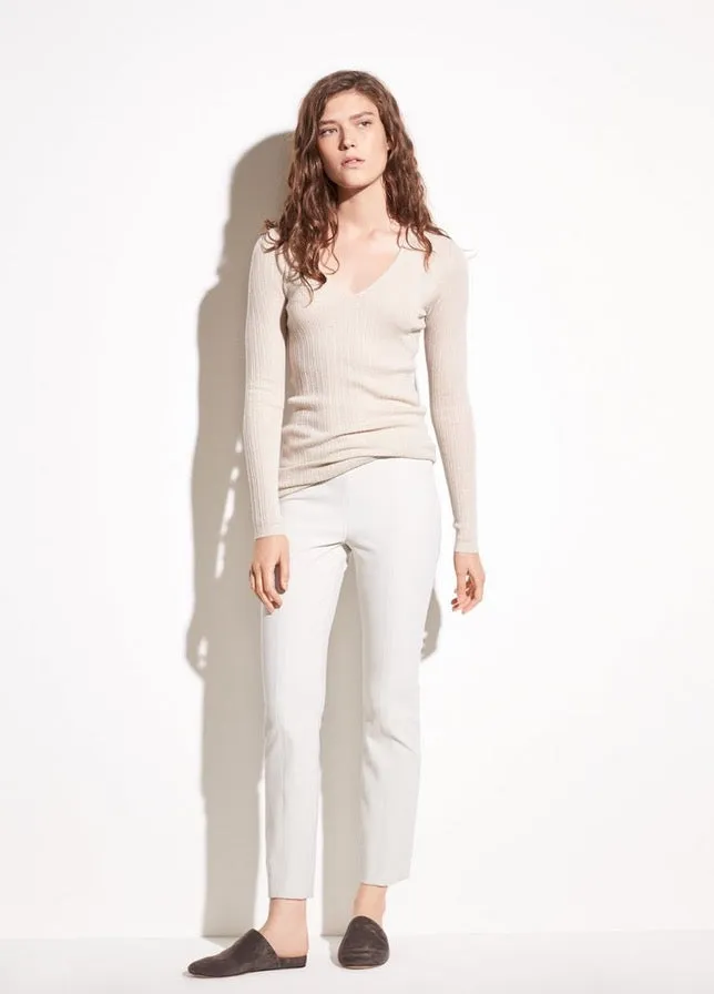 Stitch Front Seam Legging - White (Gesso)