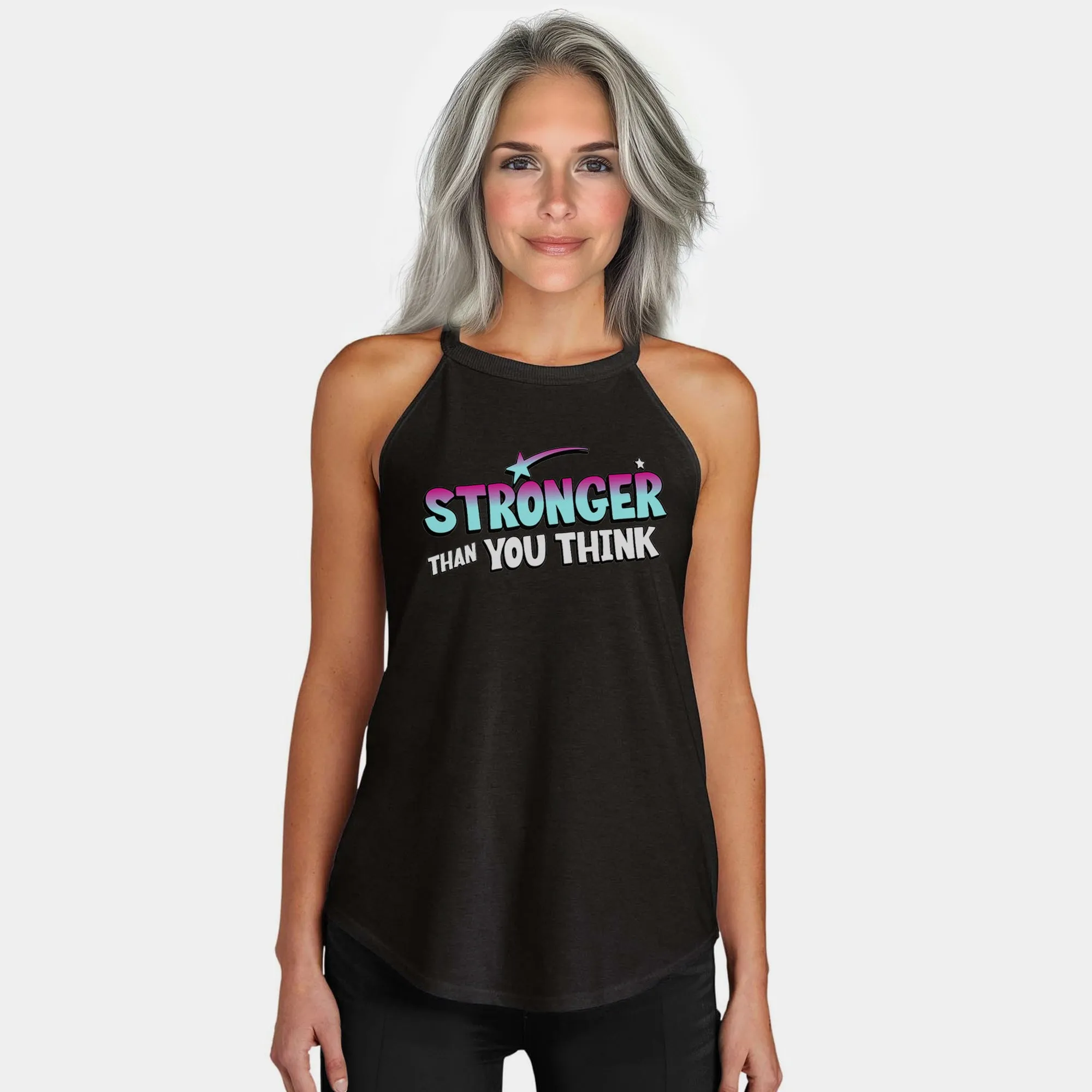 Stronger than you think Rocker Tank Top