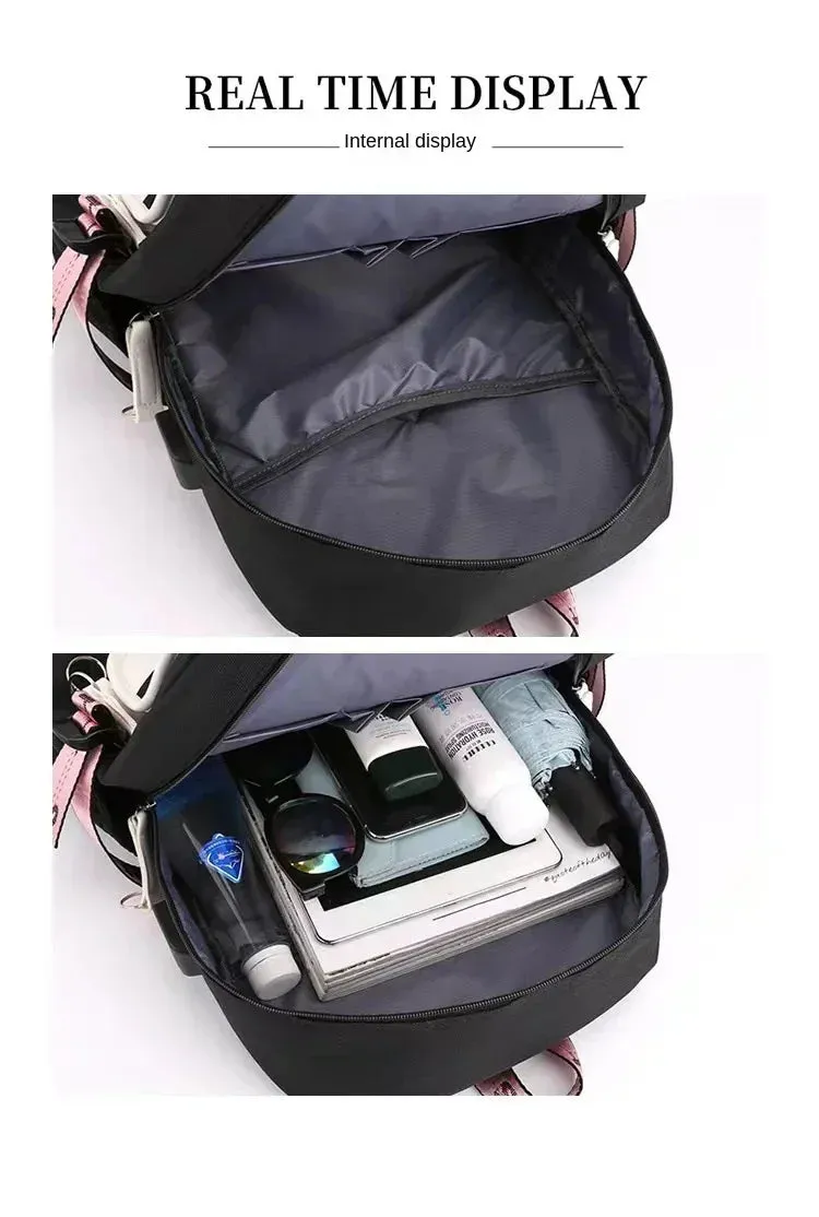 Stylish Kawaii Capybara Computer Backpack College School Casual Daypack Teens Bag Large Capacity Adjustable Strap Schoolbag