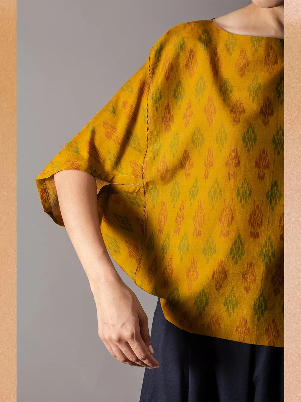 SUKETDHIR   I   SD Patang Top | Silk Ikat | Mustard