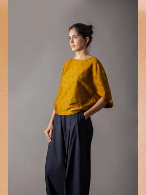 SUKETDHIR   I   SD Patang Top | Silk Ikat | Mustard