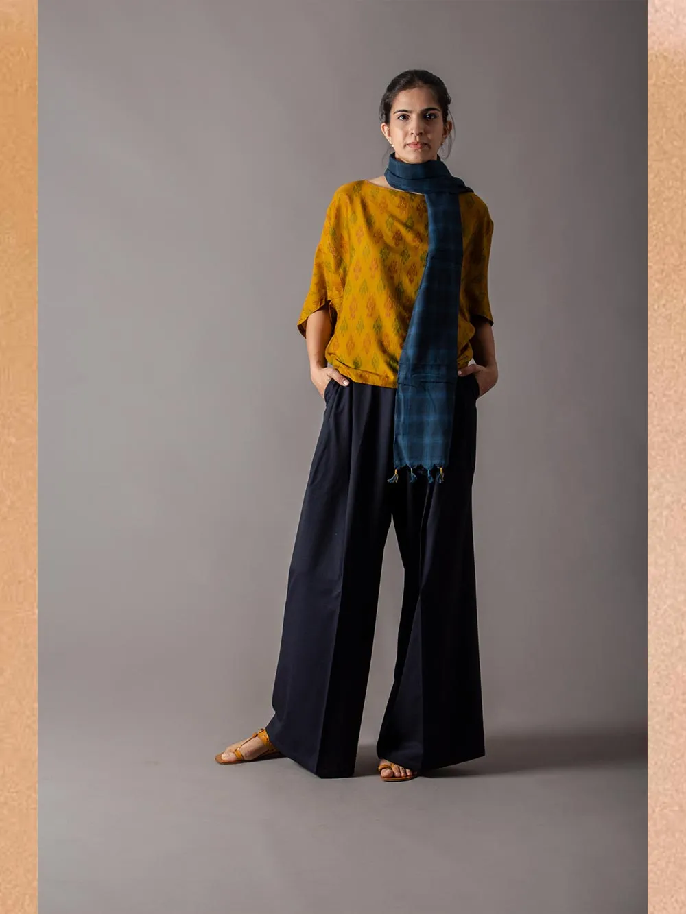 SUKETDHIR   I   SD Patang Top | Silk Ikat | Mustard