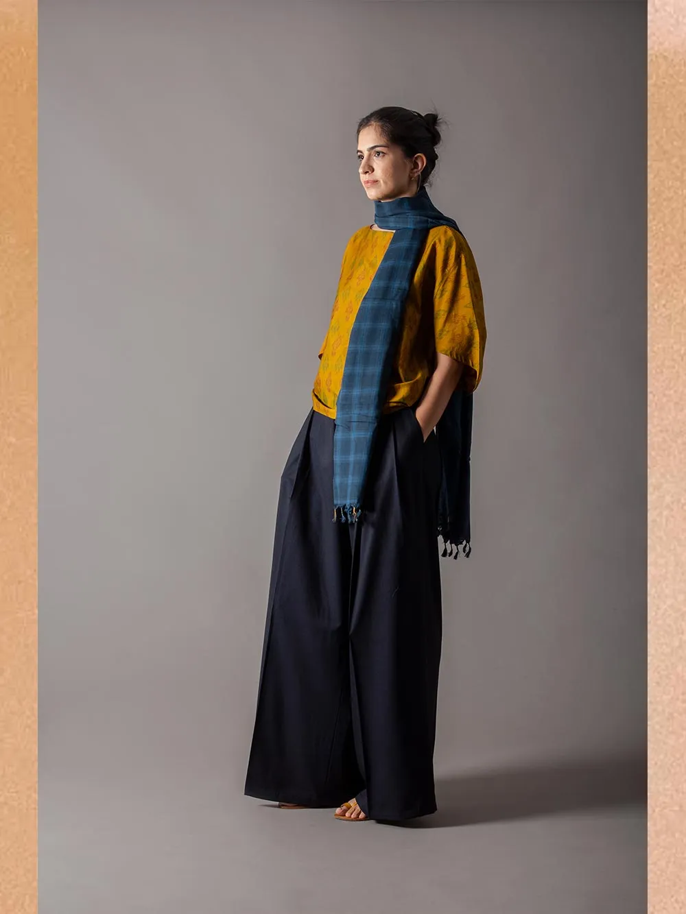 SUKETDHIR   I   SD Patang Top | Silk Ikat | Mustard