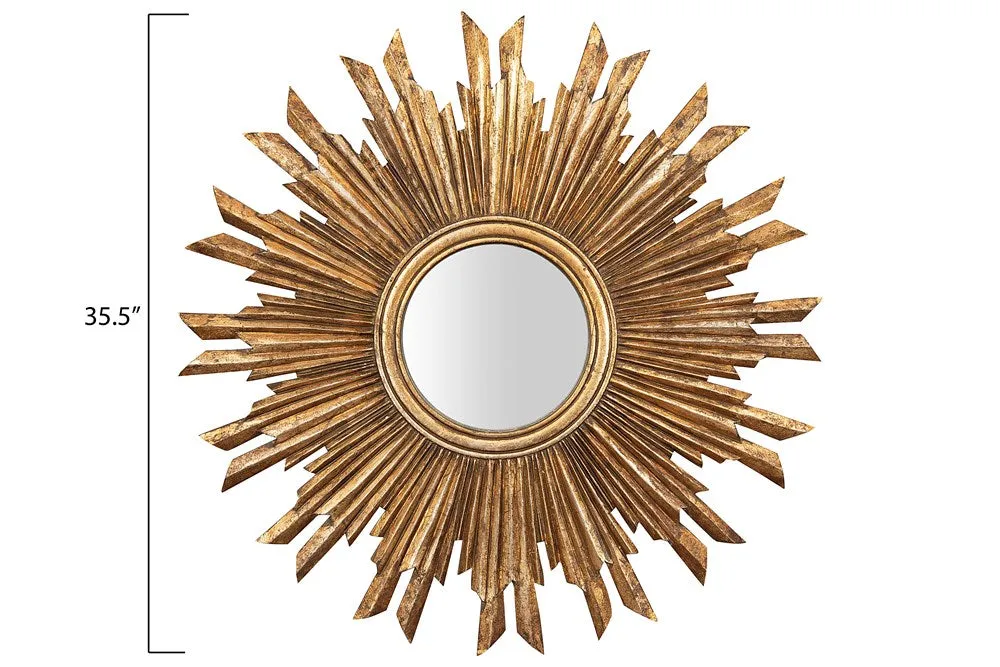 Sunburst Mirror in Gilt Finish