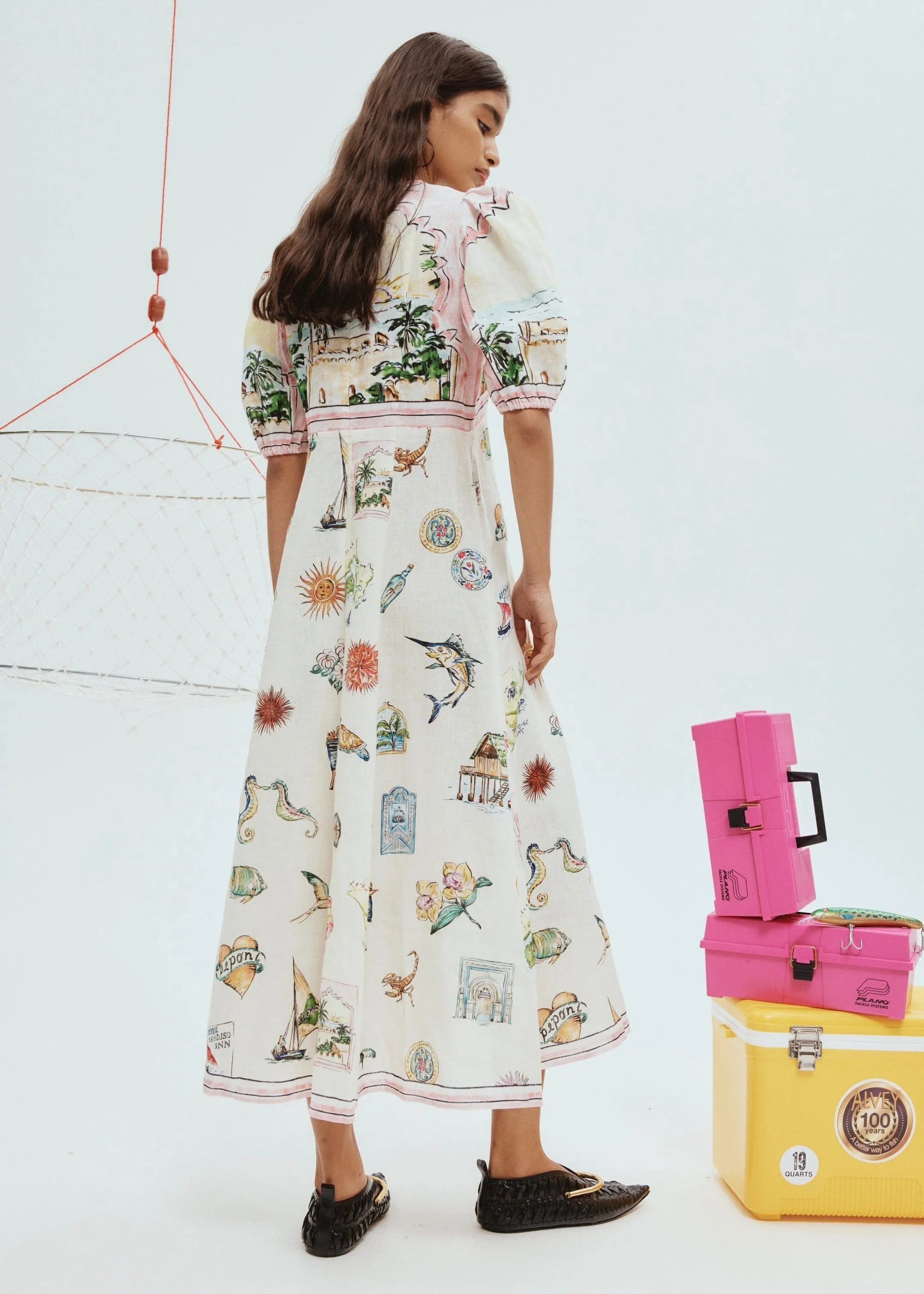 Sunset Midi Dress (Multi)