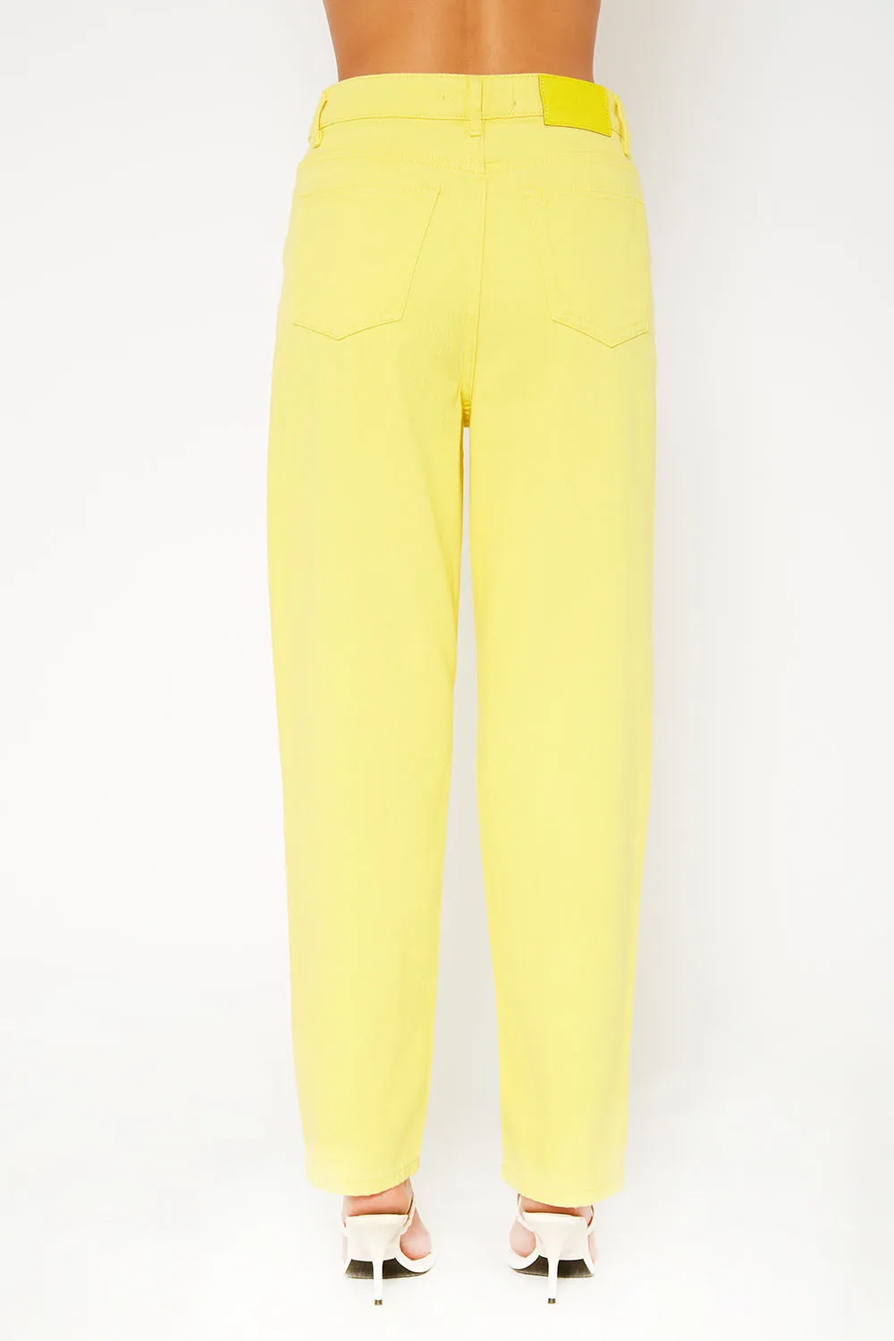 Super high-rise baggy mom fit color pants