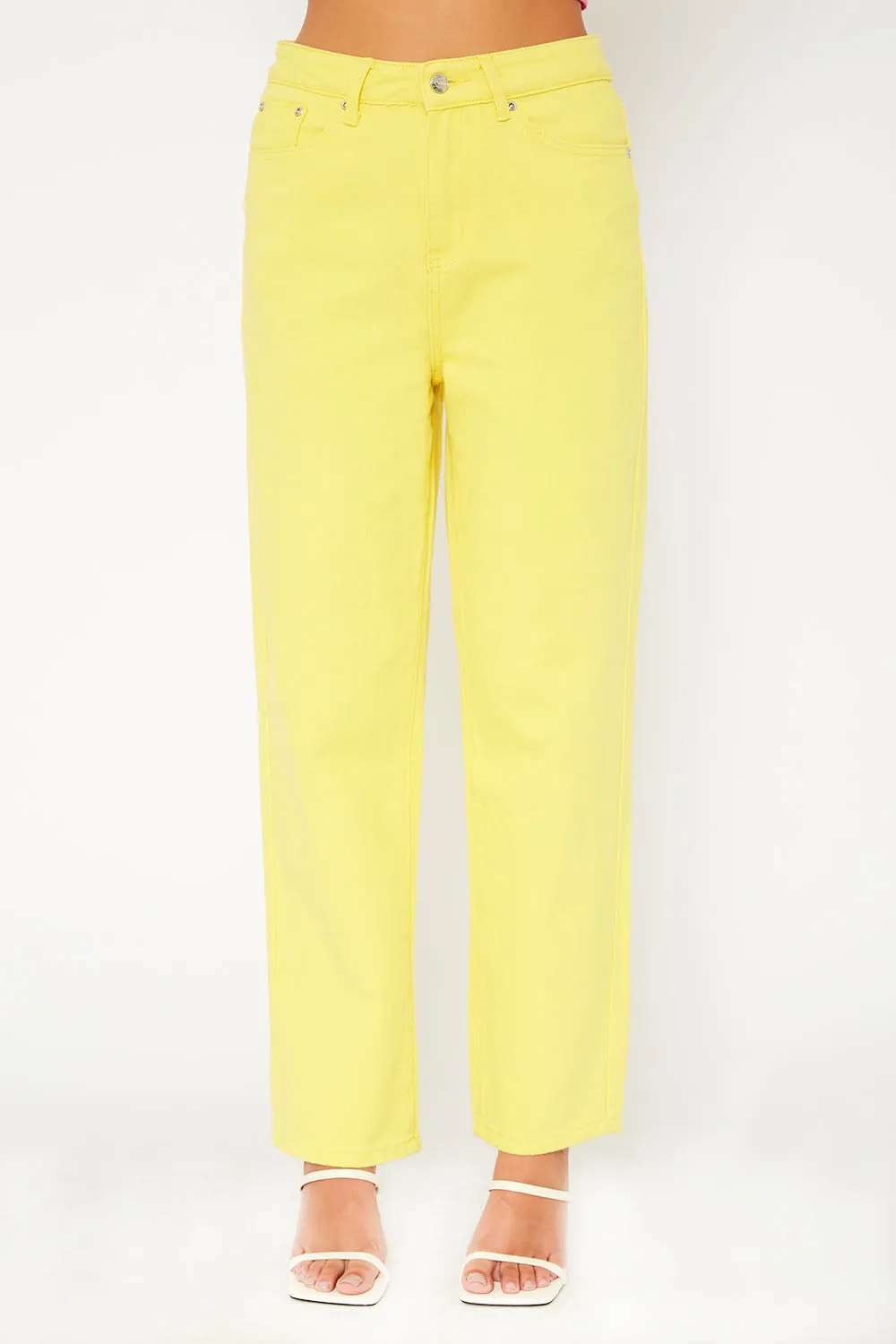 Super high-rise baggy mom fit color pants