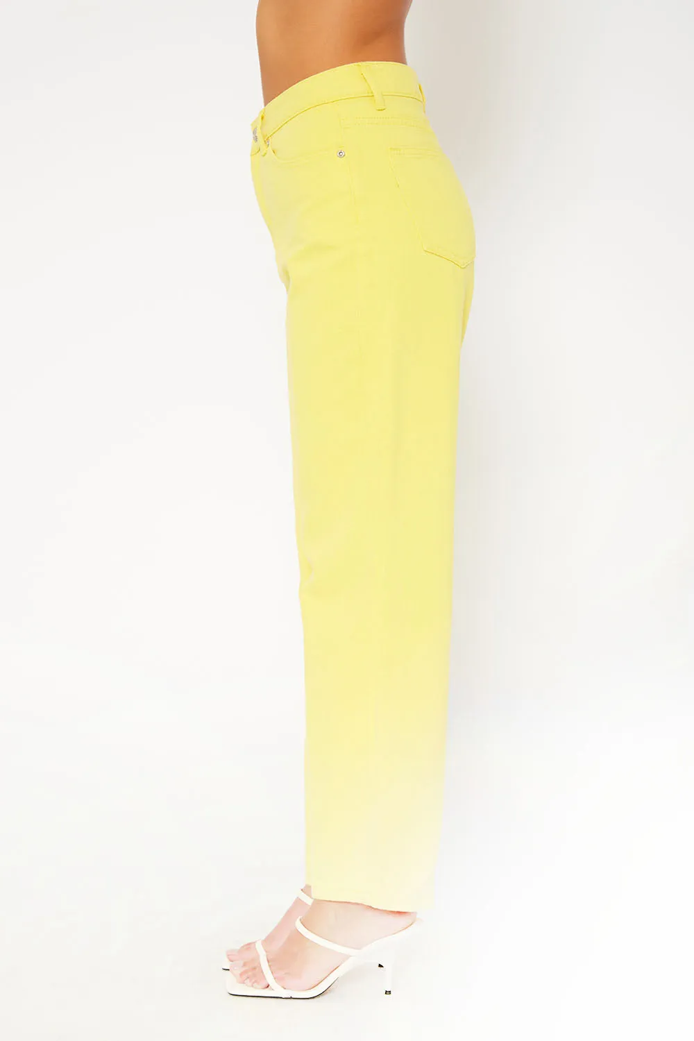 Super high-rise baggy mom fit color pants