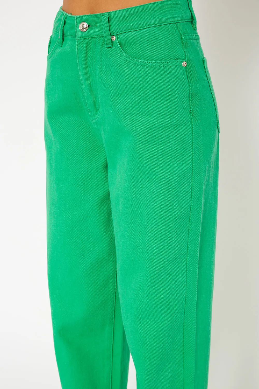 Super high-rise baggy mom straight fit color pants